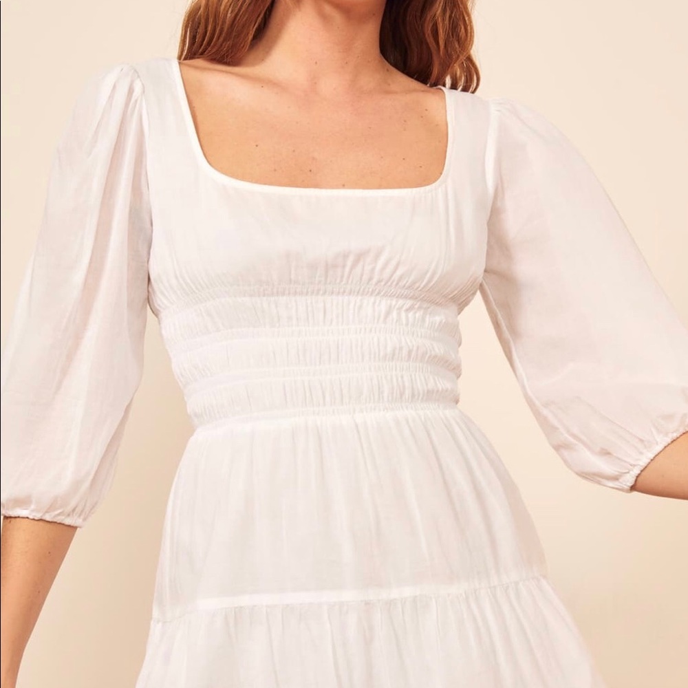 Reformation Verona White Dress Size 2 NWT - Picture 3 of 6